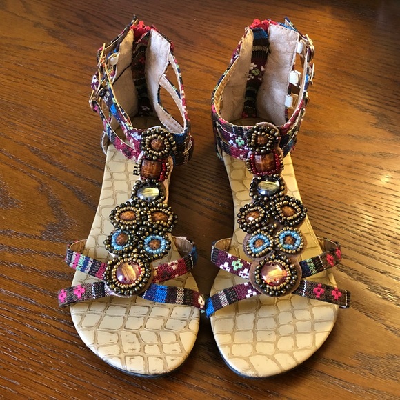 bohemian beaded sandals